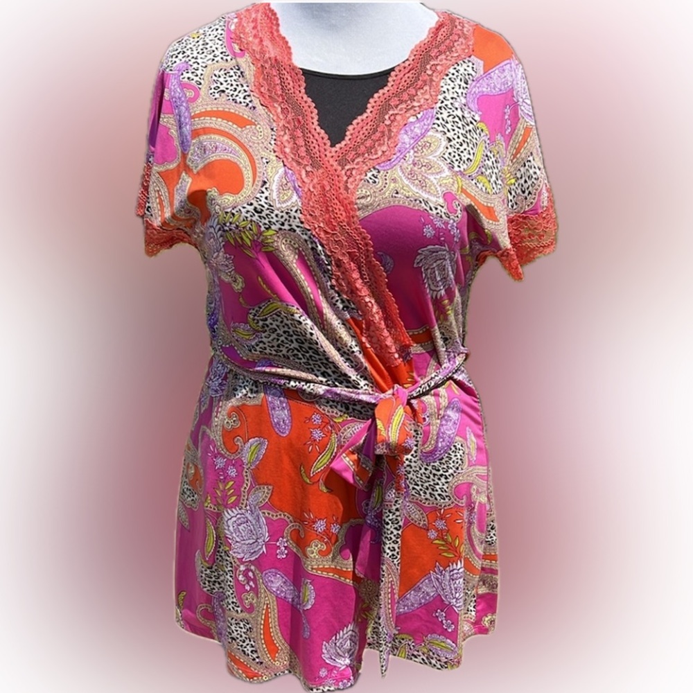 In bloom by jonquil short robe small paisley S short sleeve